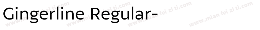 Gingerline Regular字体转换